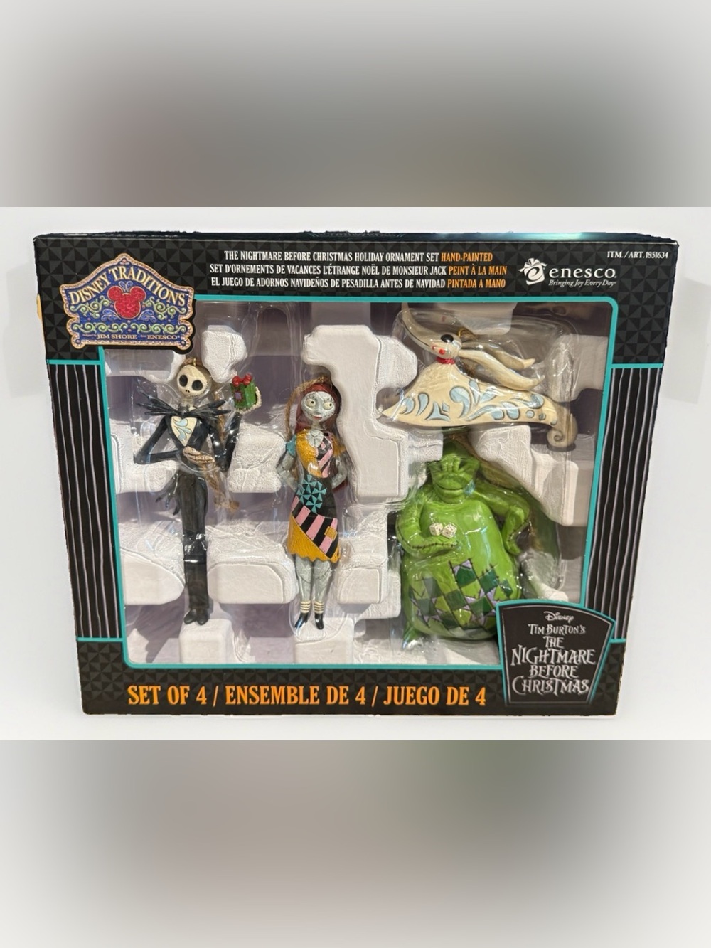 Disney Jim Shore Nightmare Before Christmas Set of 4 Ornaments